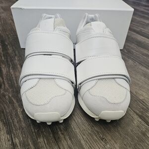 3.1 Phillip Lim White Strappy Mesh & Leather Sneakers